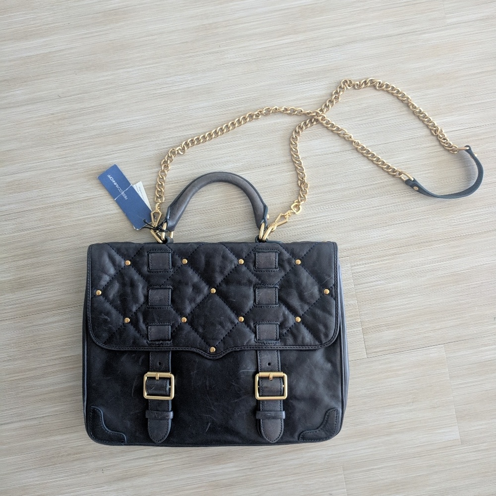 Rebecca Minkoff Navy Quilted School Boy NWT